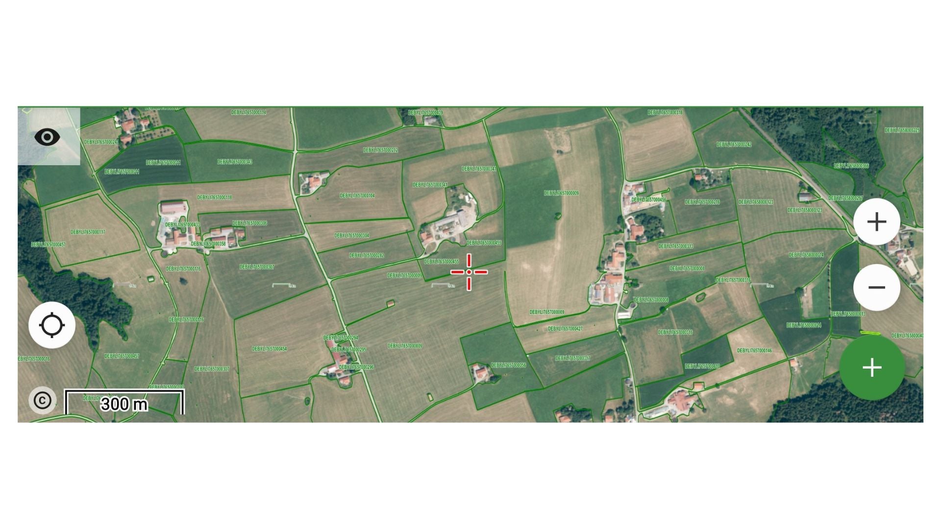 Darstellung der Geo-Daten in der App Locus GIS